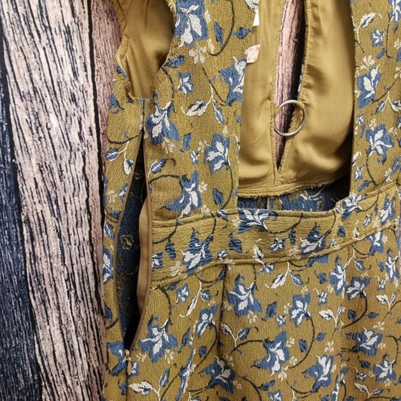 Free People Say Yes Mini Dress in Mustard - Picture 3 of 5